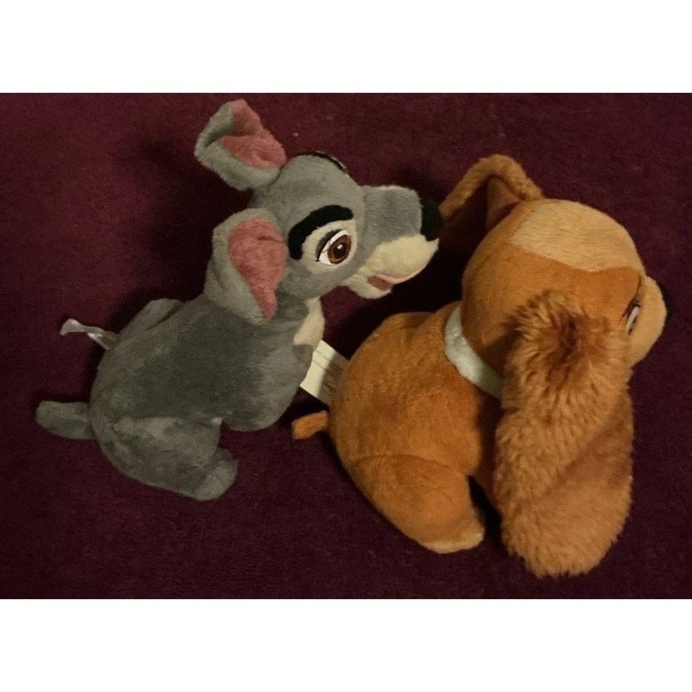 Disney's Lady and The Tramp Plush Lot of 2 5.5" And 7" Tall - Picture 5 of 8